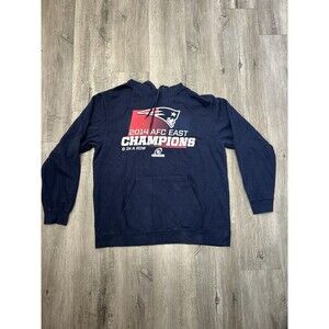 New England Patriots 2014 AFC East Champions Blue Hoodie XL